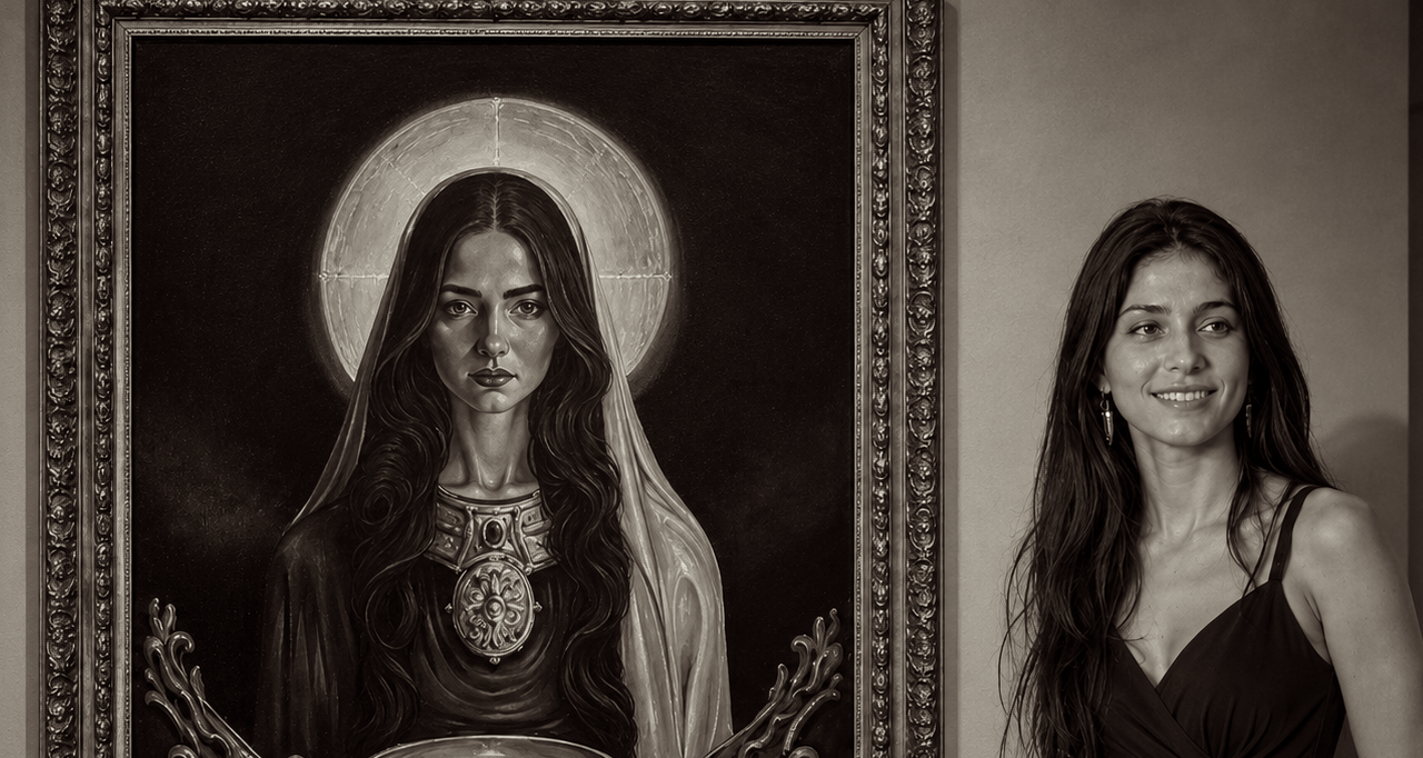 The Model as Portal: When a Real Face Awakens the Archetype